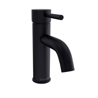 Open Box - St. Lucia, Single Handle Bathroom Faucet with Drain Assembly in Matte Black finish