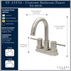 St. Lucia 2 Handle Centerset Brass Bathroom Faucet with drain assembly in All finish