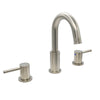 St. Lucia 2 Handle 3 Hole Widespread Brass Bathroom Faucet with drain assembly in Brushed nickel finish