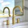 St. Lucia - Widespread Bathroom Faucet with drain assembly in Champagne Gold