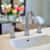 St. Lucia 2 Handle 3 Hole Widespread Brass Bathroom Faucet with drain assembly in Chrome finish
