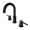 Open Box - St. Lucia, Widespread Bathroom Faucet with Drain Assembly in Matte Black finish