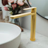 Yasawa Stainless Steel 1 Handle Vessel Sink Bathroom Faucet with drain assembly in Champagne Gold finish