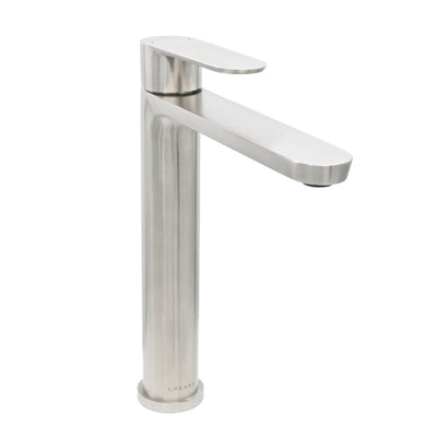 Yasawa Stainless Steel 1 Handle Vessel Sink Bathroom Faucet with drain assembly in Brushed Stainless finish