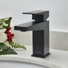 Boracay 1 Handle Single Hole Brass Bathroom Faucet with drain assembly in Matte Black finish