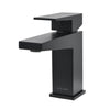 Boracay 1 Handle Single Hole Brass Bathroom Faucet with drain assembly in Matte Black finish