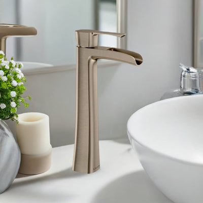 Barbados - Vessel Style Bathroom Faucet with drain assembly in Brushed Nickel finish