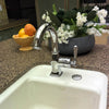 Aurora 1 Handle Single Hole Brass Bathroom Faucet with drain assembly in Chrome finish