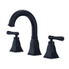 Open Box - Aurora, Widespread Bathroom Faucet with Drain Assembly Matte Black