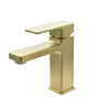 Capri 1 Handle Single Hole Brass Bathroom Faucet with drain assembly in Champagne Gold finish