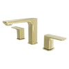 Open Box - Corsica, Widespread Bathroom Faucet with Drain Assembly in Champagne Gold finish