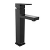 Open Box - Santorini, Vessel Height Bathroom Faucet with Drain Assembly in Steel Black finish