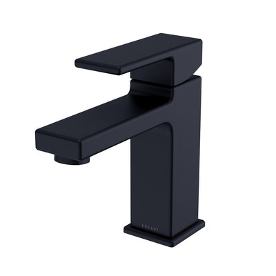 Open Box - Capri, Single Handle Bathroom Faucet with Drain Assembly in Matte Black finish