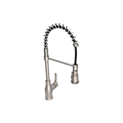 Bora Bora 1 Handle Pull-Down Swivel Kitchen Faucet with Baseplate in Brushed Nickel finish