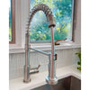 Soneva Stainless Steel 1 Handle Swivel Kitchen Faucet Includes Baseplate in Brushed Stainless finish