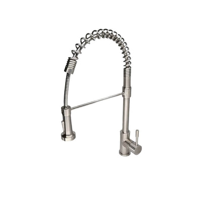 Soneva Stainless Steel 1 Handle Swivel Kitchen Faucet Includes Baseplate in Brushed Stainless finish