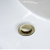 Bathroom sink pop-up drain with overflow in Champagne Gold finish