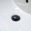 Bathroom sink pop-up drain with overflow Matte Black