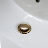 Bathroom sink pop-up drain with overflow Brushed Gold