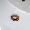 Bathroom sink pop-up drain with overflow in Rose Gold finish