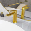Ibiza 1 handle single hole Bathroom Faucet with drain assembly in Brushed Gold finish