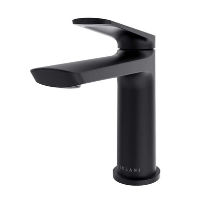 Ibiza 1 handle single hole Bathroom Faucet with drain assembly in Matte Black finish