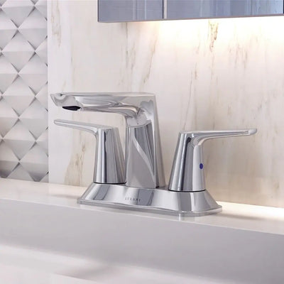 Bora Bora - Centerset Bathroom Faucet with drain assembly in Chrome finish