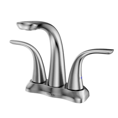 Open Box - Kauai, Centerset Bathroom Faucet with Drain Assembly Brushed Nickel