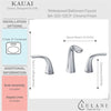 Kauai 2 Handle Widespread Brass Bathroom Faucet with Drain Assembly in Chrome finish