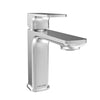 Corsica 1 Handle Single Hole Brass Bathroom Faucet with drain assembly in Spot Defense finish