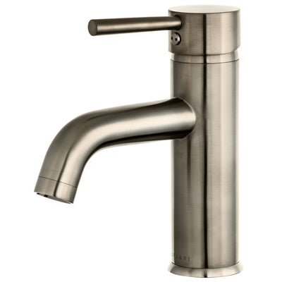 St. Lucia - Single Handle Bathroom Faucet with drain assembly in Brushed Nickel
