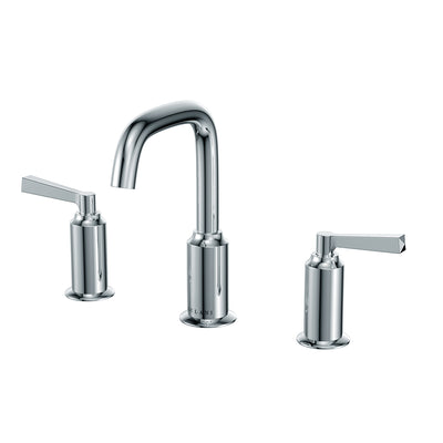 Open Box - St. Lucia,  Petite Widespread Bathroom Faucet with Drain Assembly in Chrome finish