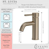 St. Lucia - Single Hole Bathroom Faucet with drain assembly in Brushed Nickel