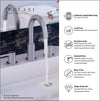 St. Lucia - Widespread Bathroom Faucet with drain assembly in Brushed Nickel