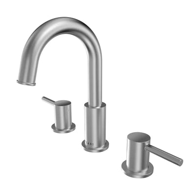 Open Box - St. Lucia, Widespread Bathroom Faucet with Drain Assembly in Brushed Nickel finish