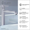 St. Lucia 1 Handle Vessel Height Brass Bathroom Faucet with drain assembly in Chrome finish