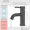 Aruba Stainless Steel 1 Handle Bathroom Faucet with drain assembly in Gun Metal finish