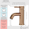 Rose Gold Aruba - Single Hole Stainless Steel Bathroom Faucet with drain assembly