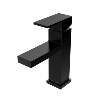Open Box - Santorini, Single Handle Bathroom Faucet with Drain Assembly Matte Black