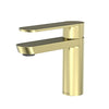 Yasawa - Single Hole Stainless Steel Bathroom Faucet with drain assembly in Champagne Gold finish