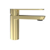 Yasawa - Single Hole Stainless Steel Bathroom Faucet with drain assembly in Champagne Gold finish