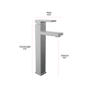 Boracay - Single handle bathroom faucet.  Dimensions | Lulani Faucet Co.
