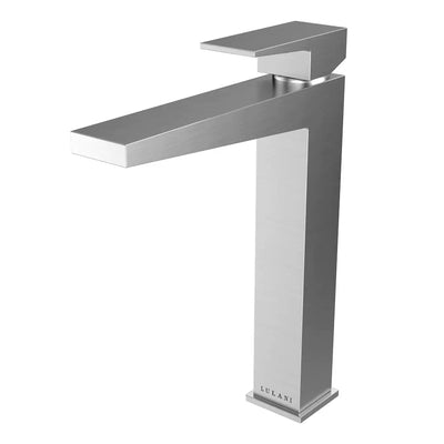 Open Box - Boracay, Vessel Height Bathroom Faucet with Drain Assembly Brushed Nickel