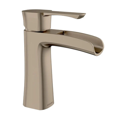 Barbados - Waterfall Style Bathroom Faucet with drain assembly in Brushed Nickel finish
