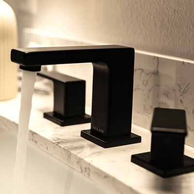 Capri - Widespread Bathroom Faucet with drain assembly Matte Black