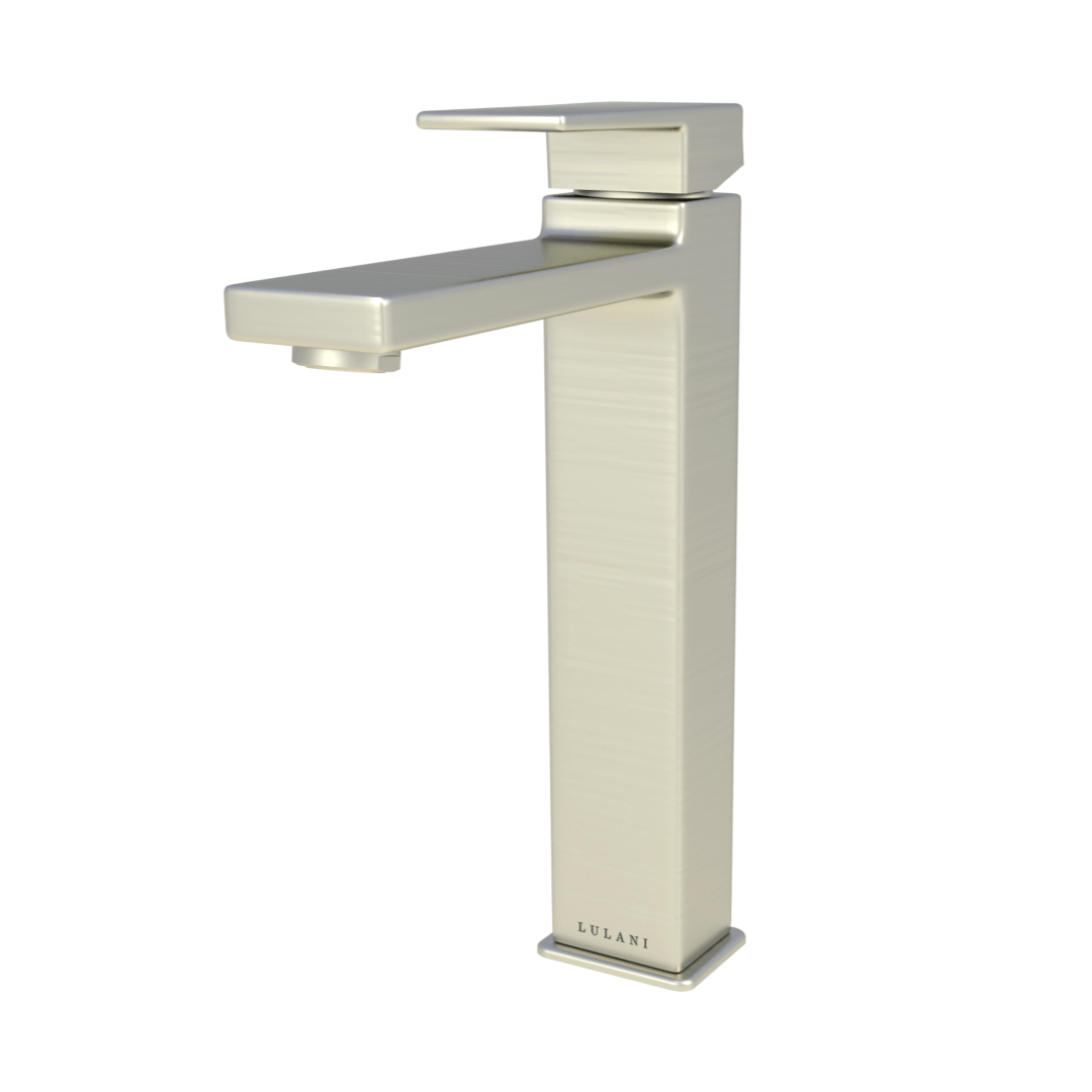 Capri -Vessel Height Single Hole Bathroom Faucet with drain assembly