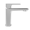 Corsica 1 Handle Single Hole Brass Bathroom Faucet with drain assembly in Brushed Nickel finish