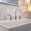 St. Lucia Widespread Bathroom Faucet with drain assembly in Chrome finish