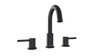 St. Lucia 2 Handle 3 Hole Widespread Brass Bathroom Faucet with drain assembly in Matte Black finish