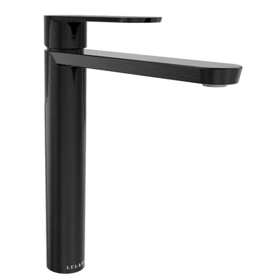 Yasawa Stainless Steel 1 Handle Vessel Sink Bathroom Faucet with drain assembly in Steel Black finish